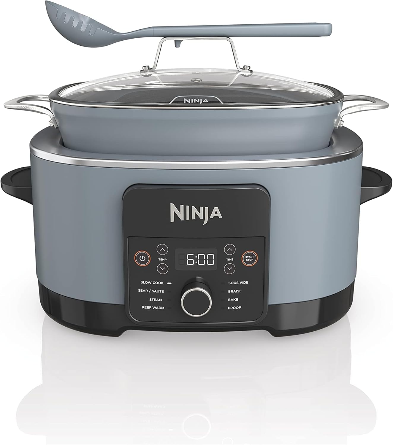 Ninja MC1001 Foodi PossibleCooker PRO 8.5 Quart Multi-Cooker, with 8-in-1 Slow Cooker, Dutch Oven, Steamer, Glass Lid Integrated Spoon, Nonstick, Oven Safe Pot to 500°F