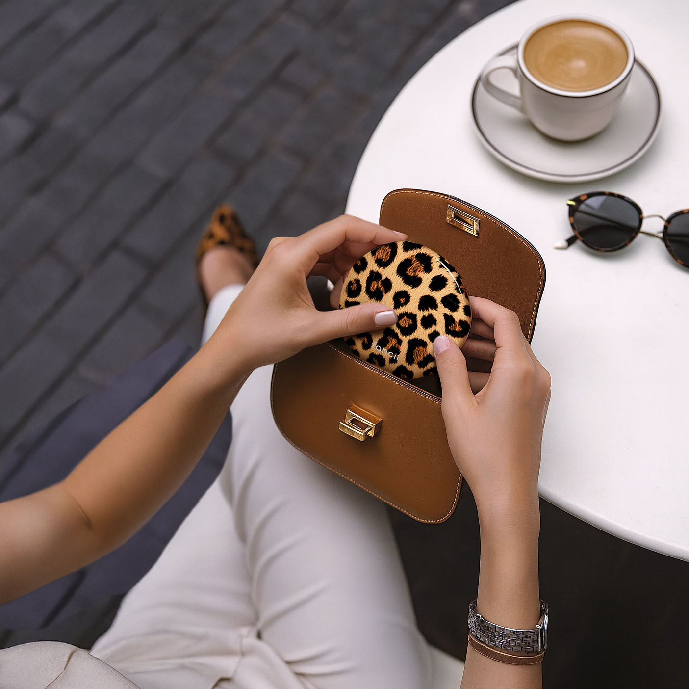 Mini Taylor LED Compact Mirror | Cheetah Chic