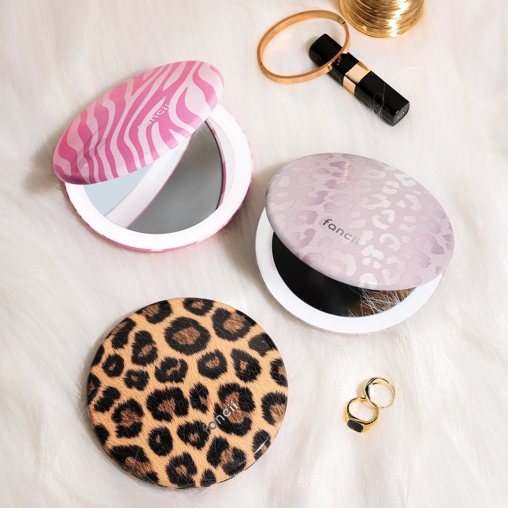 Mini Taylor LED Compact Mirror | Cheetah Chic