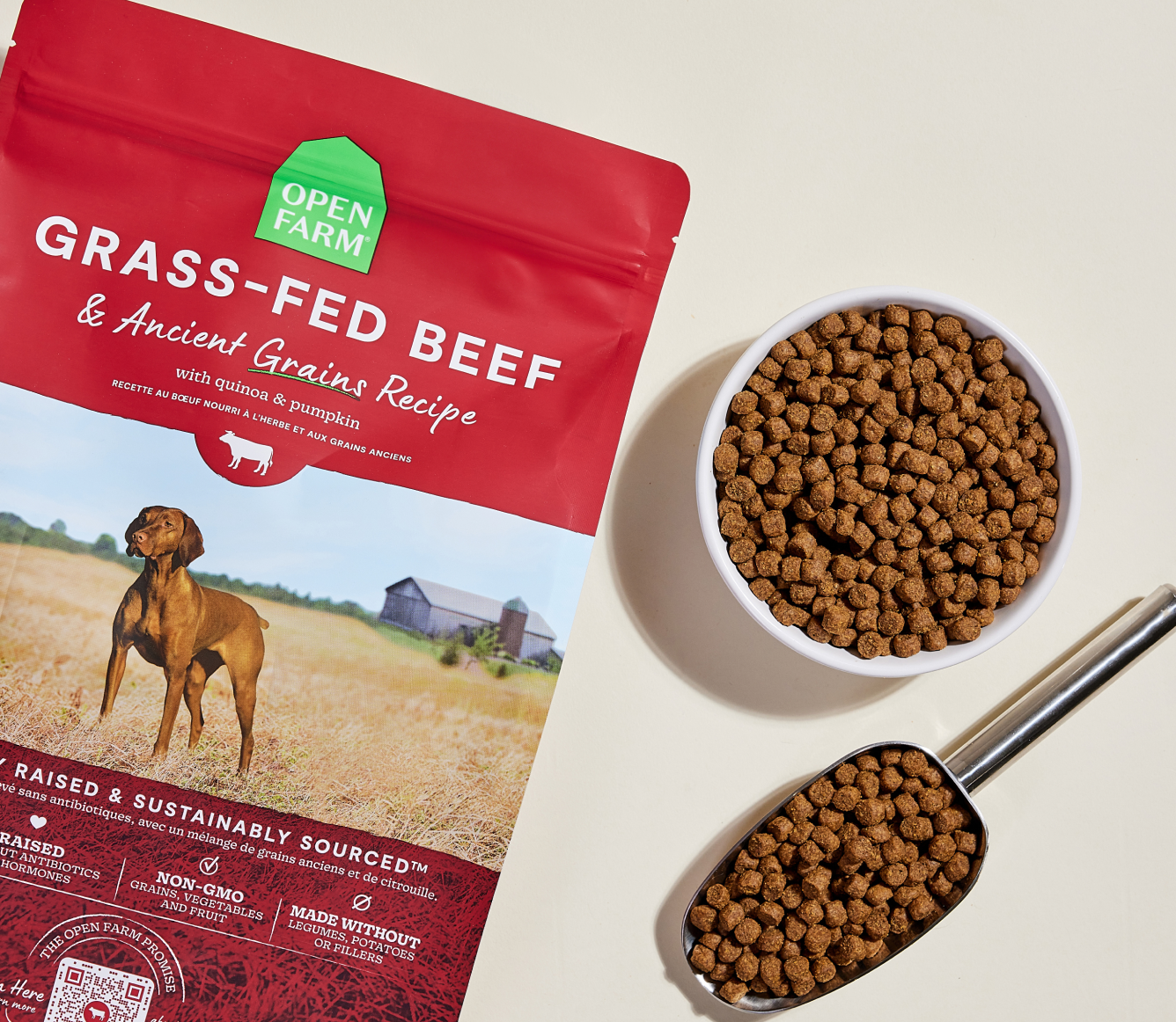 Grass-Fed Beef & Ancient Grains Dog Kibble