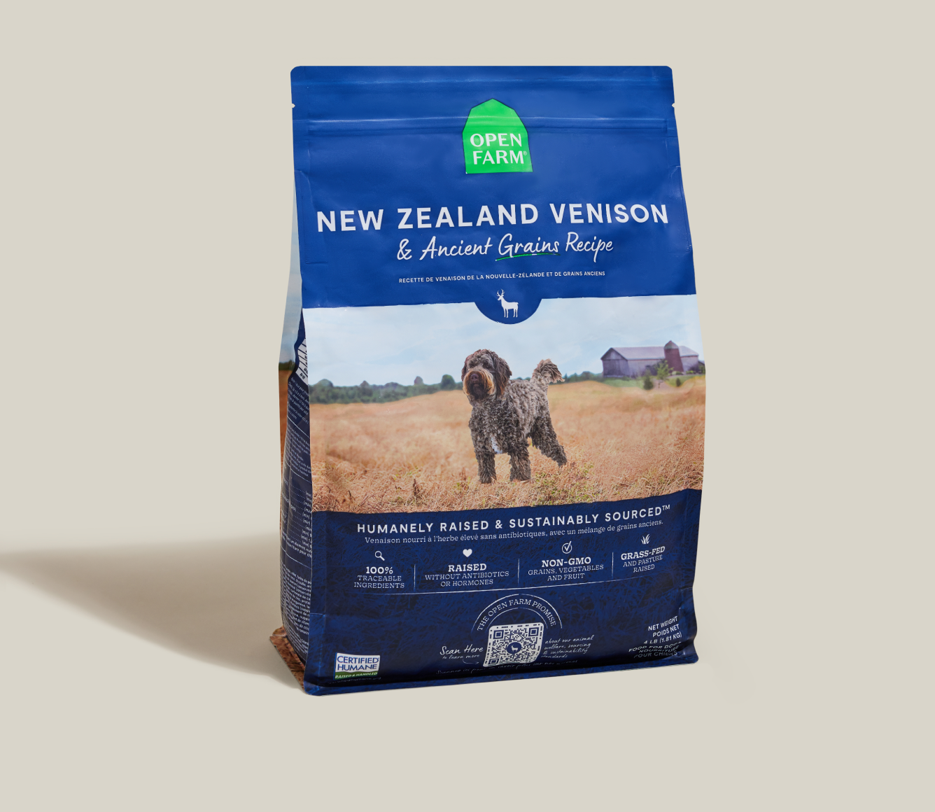 New Zealand Venison & Ancient Grains Dog Kibble