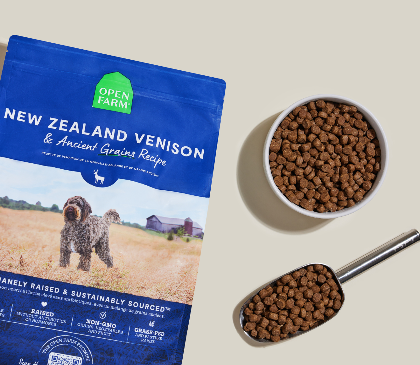 New Zealand Venison & Ancient Grains Dog Kibble