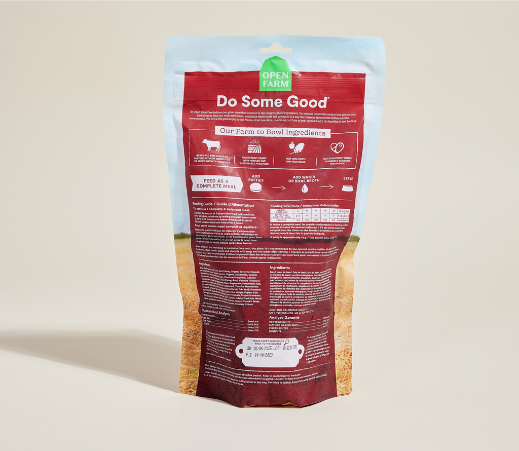 Grass-Fed Beef Freeze Dried Raw Patties for Dogs