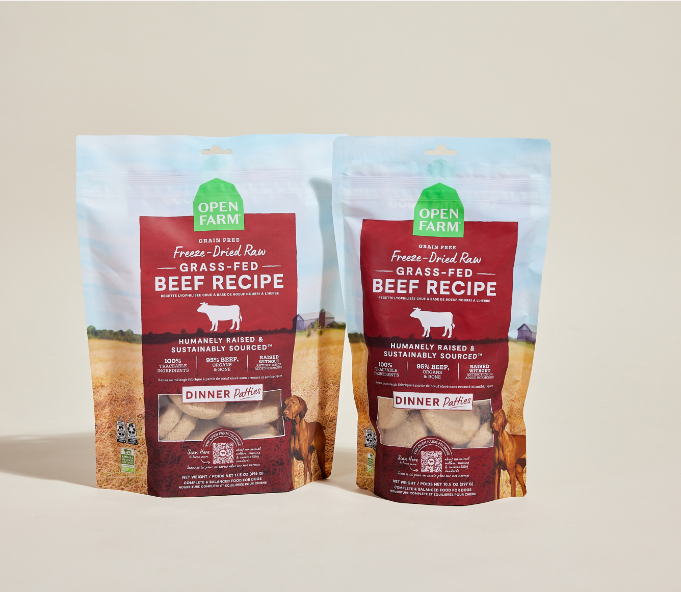 Grass-Fed Beef Freeze Dried Raw Patties for Dogs