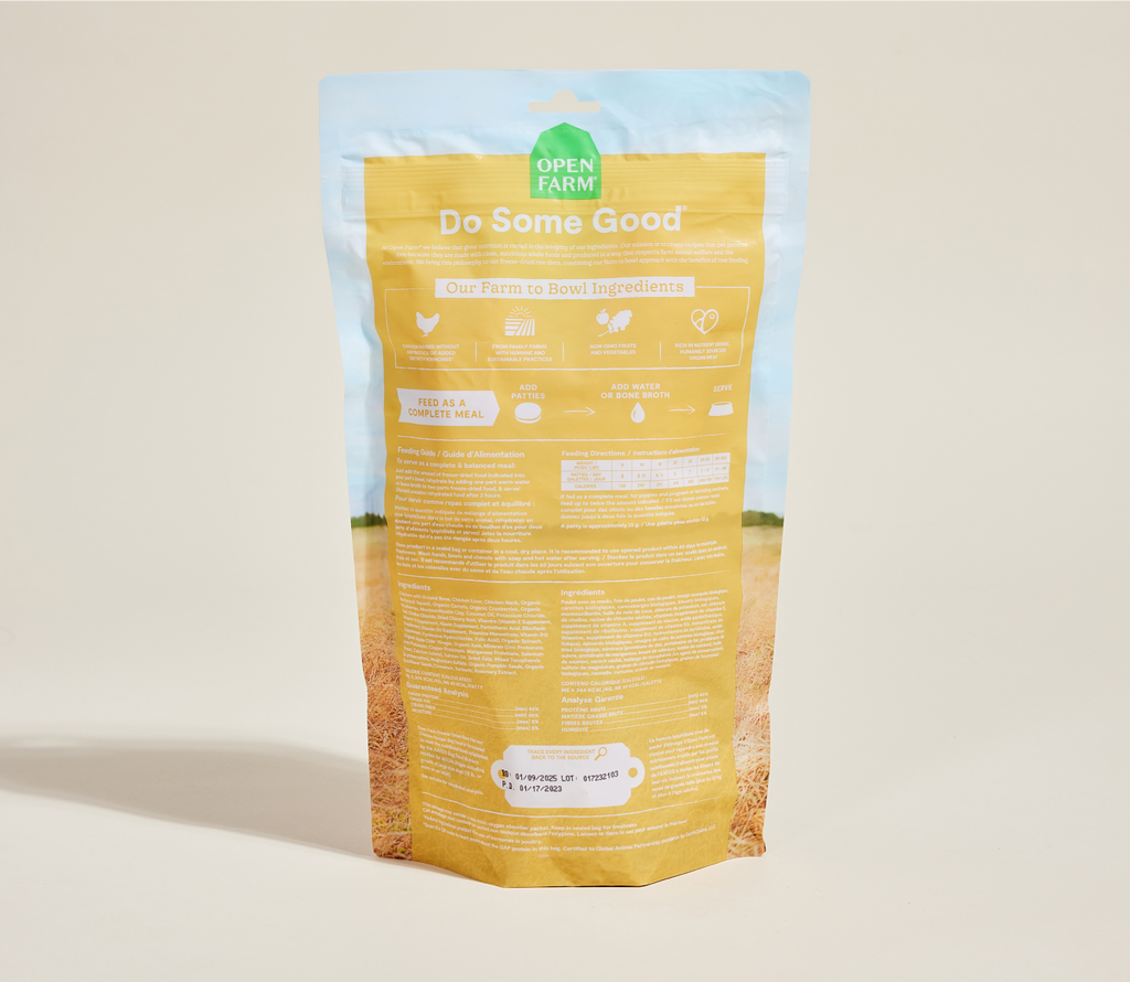 Harvest Chicken Freeze Dried Raw Patties for Dogs