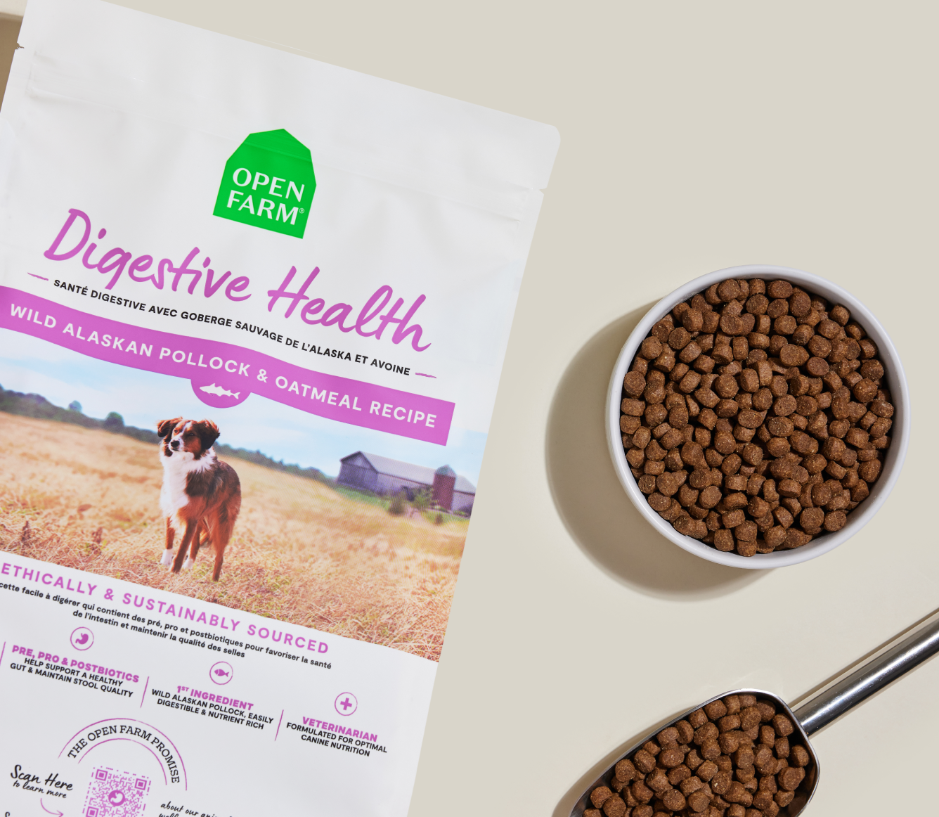 Pollock & Oatmeal Digestive Health Dog Kibble