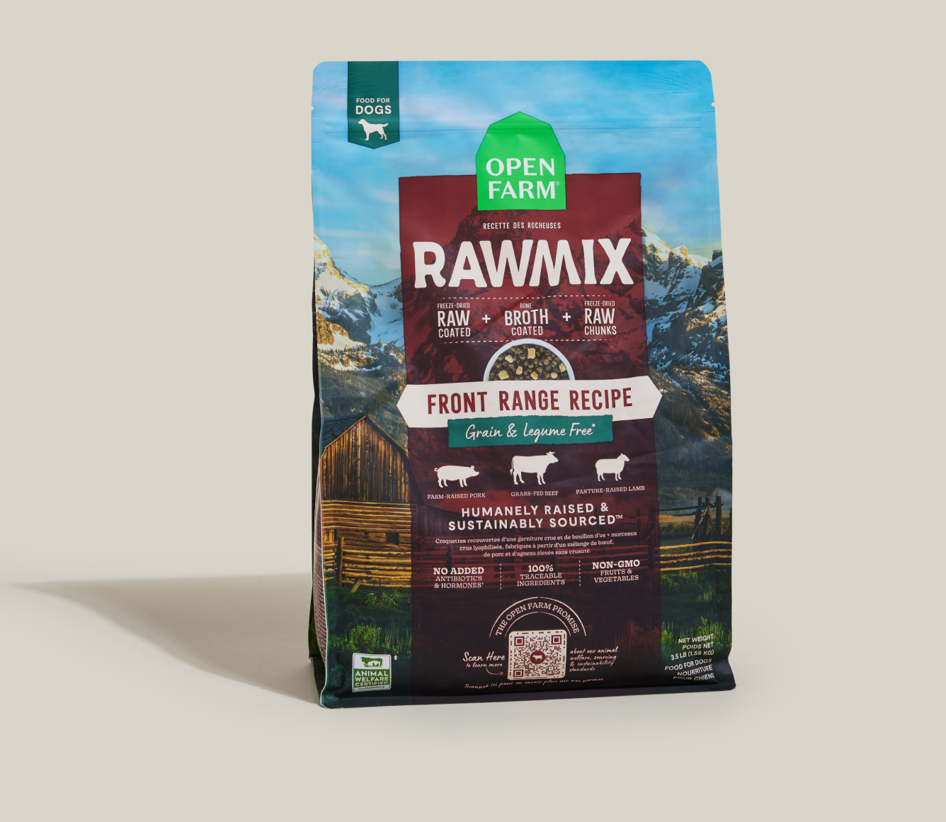 RawMix Front Range Grain-Free Dog Kibble