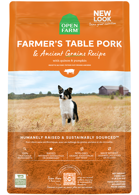 Farmer's Table Pork & Ancient Grains Dog Kibble