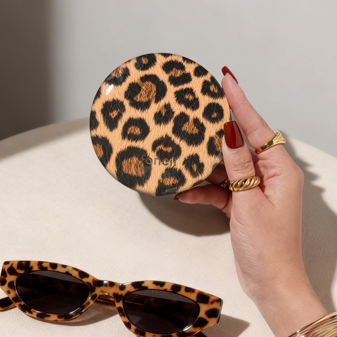 Mini Taylor LED Compact Mirror | Cheetah Chic