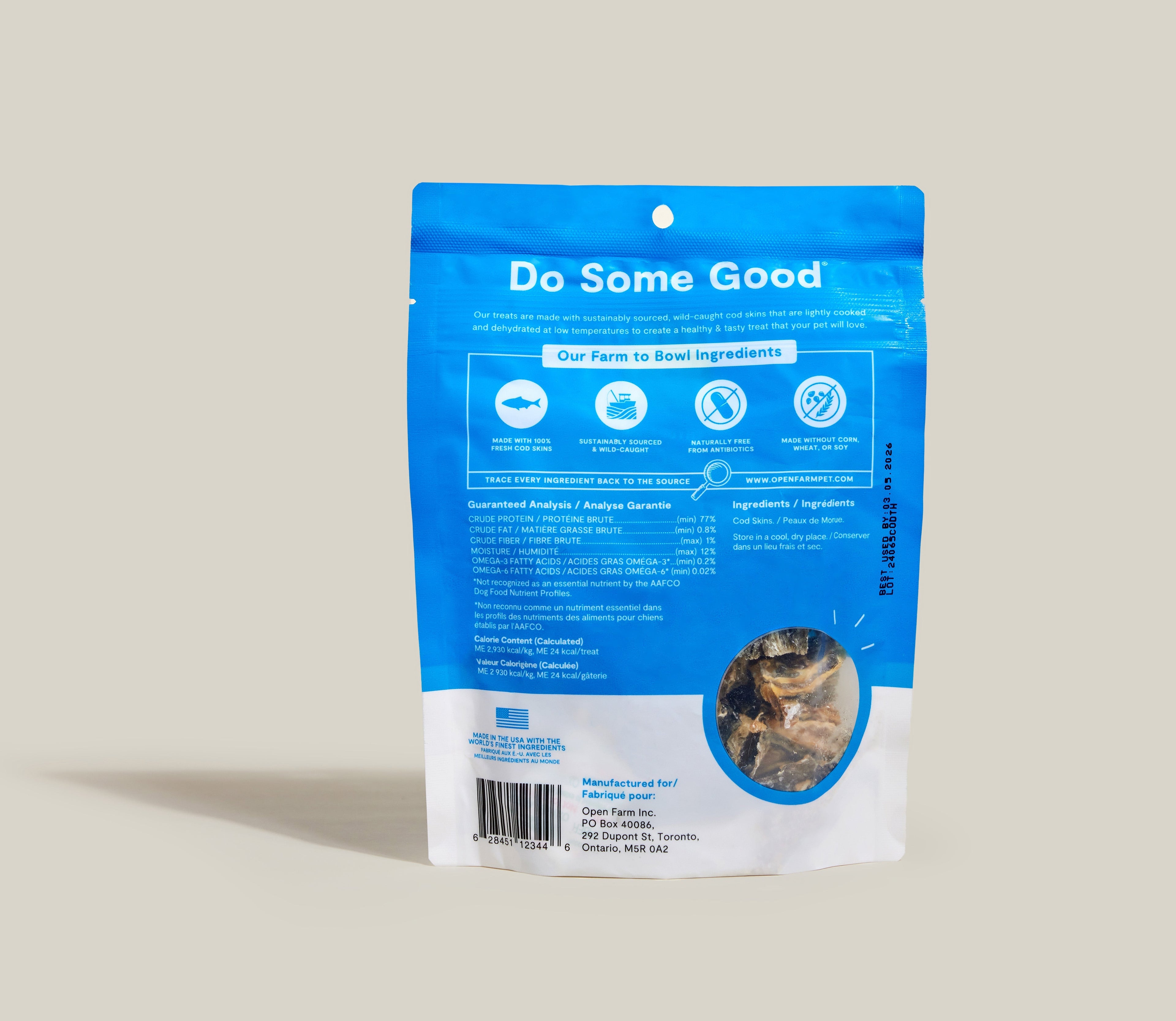 Dehydrated Cod Skins Treats